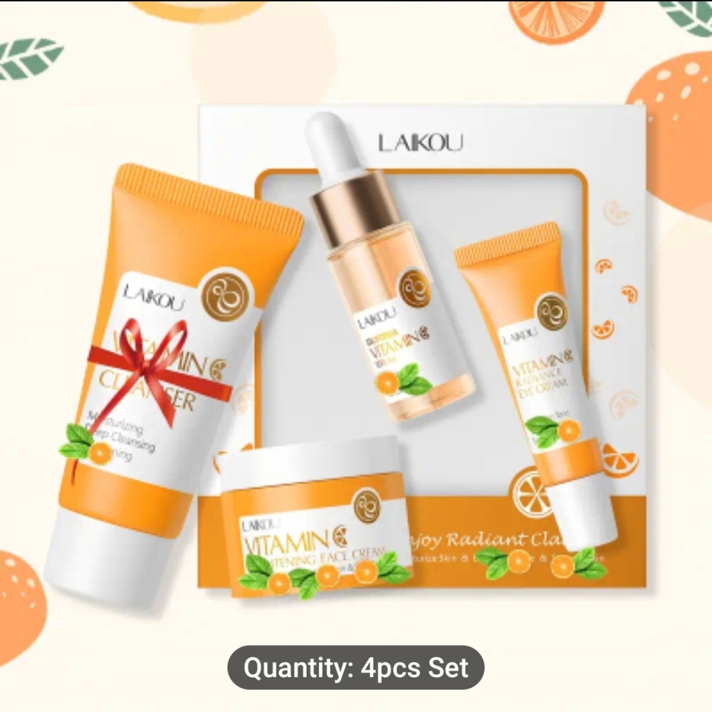 New Laikou 4pc Vitamin C Skincare set